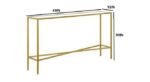 Gold Console Table by Artyfer | Metal Console Table In Powder Coating Finish | White Marble and Gold Console Table for Living Room - Image 2