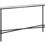 Console Table Black Metal In Powder Coating Finish by Artyfer | Metal Console Table for Living Room | Compact Design and Light Weight