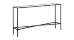 Console Table Black Metal In Powder Coating Finish by Artyfer | Metal Console Table for Living Room | Compact Design and Light Weight