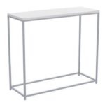 White Console Table by Artyfer | Metal Console Table In Powder Coating Finish | Console Table for Living Room