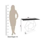 Modern Console Table by Artyfer | Contemporary Console Table In Hexagonal Design | White Marble Top and Copper Finish - Image 3