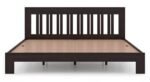 Solid Wooden Bed without Mattress | Queen Size Bed In Mahogany Finish | Low Bed Design for Maximum Comfort and Rich Look - Image 3