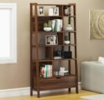 Solid Wood Bookshelf by Artyfer | Bookshelf In Teak Finish | Wooden Bookshelf with Storage Solution - Image 2