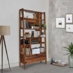 Solid Wood Bookshelf by Artyfer | Bookshelf In Teak Finish | Wooden Bookshelf with Storage Solution - Image 3
