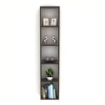 Wooden Bookshelf by Artyfer | Engineered Bookshelf In Walnut Finish | Large Shelves for Storage