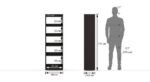 Wooden Bookshelf Design by Artyfer | Engineered Wood Bookshelf in Dark Wenge Finish | Bookshelf with Storage Solution - Image 2