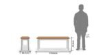 Dining Table with Chairs by Artyfer | Dining Table in Golden Oak Finish | Diner Solid Wood 6 Seater Dining Table with Set of 6 Chairs - Image 4