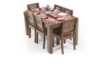 Solid Wood Dining Table Set by Artyfer | 6 Seater Dining Table With Set Of Chairs  | Dining Table in Teak Finish