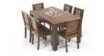 Solid Wood Dining Table Set by Artyfer | 6 Seater Dining Table With Set Of Chairs  | Dining Table in Teak Finish - Image 2