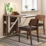 Modern Dining Table by Artyfer | Wallmounted Dining Table | Brown Wood Dining Table for Living Room