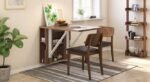 Modern Dining Table by Artyfer | Wallmounted Dining Table | Brown Wood Dining Table for Living Room
