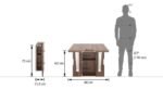 Modern Dining Table by Artyfer | Wallmounted Dining Table | Brown Wood Dining Table for Living Room - Image 3