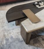 Marble Top Center Table Design for Rich Look – Long Set of 2 Designer Centre Table for Living Room Decor - Image 2