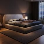 Luxury Double Bed in King Size | Cushioned Low Floor King Size Bed with Backside | Modern Bed Design for Rich Bedroom Interiors - Image 2