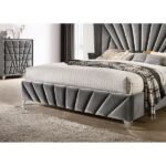 King Size Bed with Storage for Luxury Look | Modern Bed Design for Rich Look | Grey Double Bed Frame with Large Backside - Image 2