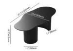 Black Centre Table Design for Living Room Decor | Unique Design Black Center Table in 304 Stainless Steel with PVD - Image 3