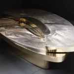 Designer Center Table between Sofa Set – Laser Itching Art Top Luxurious Centre Table for Large Space Living Room
