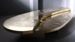 Designer Center Table between Sofa Set – Laser Itching Art Top Luxurious Centre Table for Large Space Living Room - Image 2