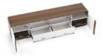 Wooden TV Unit with Storage by Artyfer | Engineered Free Standing TV Unit in White Finish | Deep Drawers for Storage Solution - Image 2