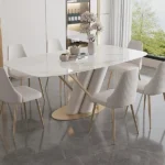 The Modernist Metal Dining Table With chairs