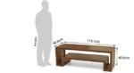 Teak Wood TV Unit by Artyfer | Free Standing TV Unit In Teak Finish | Brown Wood TV Unit For Living Room - Image 2