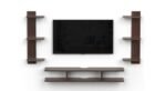 Wall Mounted TV Unit Design by Artyfer | Engineered Wood TV Unit in Wenge Finish | TV Unit for Living Room