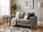 2 Seater Square Arm Loveseat – Comfortable Cushion 2 Seater Loveseat Sofa - Image 2