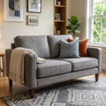 2 Seater Square Arm Loveseat – Comfortable Cushion 2 Seater Loveseat Sofa
