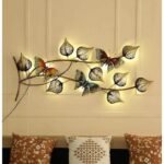 Wall Decor in Metal with LED | Designer Wall Hanger | Handmade Wall Decor in Metal | Warm White Light Wall Decor | Handmade Backlit Wall Art Backlit | Wall Accent for Luxury Look (58*27 Inches – 4kg)