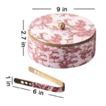 Chapatti Box with Pink Enamel – Wooden Roti Box | Handmade Casserole to Keep Roti Hot | Enhance the Smell of Rotis - Image 5