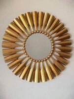 Mirrors for Bedroom Wall | Golden Unique Mirrors for Wall Decor | Luxury Wall Mirrors for Living Room and Bedroom Decor |
