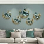 Metal Art Wall Decor – Luxury Metal Art for Interior Decor | Pack of 5 Metal Hangings | Floral Wall Decor in Metal | Handmade Wall Accent for Living Room Luxury Look