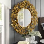 Extra Large Wall Mirrors – Golden Butterfly Luxury Look and Unique Design Wall Mirror for Washbasin, Bedroom & Living Room