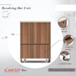 Modern Bar Cabinet | Liquor Mini Bar Design for Home | Small Space Mini Bar at Home | Living Room Bar Cabinet | Wine Cabinet on Wheels - Image 2