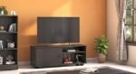 Solid Wood TV Unit by Artyfer | Free Standing TV Unit in Dark Wenge Finish | Deep Drawers TV Unit for Storage Solution