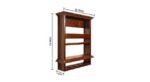 Wood Wall Mounted Bar Cabinet by Artyfer | Solid Wood Bar Cabinet | Brown Wood Teak Finish - Image 3