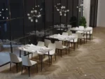 Marble Dining Table Set with Both 4 Chairs and 6 Chairs Option – Perfect Dining Table Design for Small Dining Area - Image 3