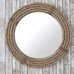 Large Round Bathroom Mirror – Round Rope Wall Mirror Decoration | Wash Basin Mirror Design for Luxury Look | Mirrors for Bathroom Luxury Transformation |