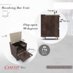 Modern Bar Cabinet | Liquor Mini Bar Design for Home | Small Space Mini Bar at Home | Living Room Bar Cabinet | Wine Cabinet on Wheels - Image 4