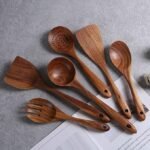 Wooden Cooking Utensils Set of 6 – Handmade Non Stick Cooking Utensil - Image 3