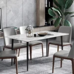 Marble Dining Table Set with Both 4 Chairs and 6 Chairs Option – Perfect Dining Table Design for Small Dining Area - Image 5