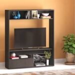 Luxury Wooden TV Unit Design by Artyfer – Standing TV Unit in Walnut Finish | Deep Drawers for Storage Solution