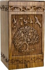 Rosewood Funeral Urn Box – Handcrafted Wooden Urn Box to Store Memories | Wooden Cremation Urn Box to Store Ashes - Image 2