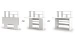 Bookshelf with Study Table – White Studying Table for Kids and Students with Storage Solutions | Modern Design of Computer Table Furniture - Image 3