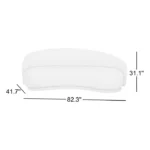 Sleek 3 Seater Curved Green Sofa – Tight Back Recessed Arms Luxury Sofa - Image 2