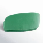 Sleek 3 Seater Curved Green Sofa – Tight Back Recessed Arms Luxury Sofa - Image 3
