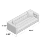 Chesterfield Pink Sofa – 3 Seater Velvet Sofa with 2 Toss Pillows | Upholstery Luxury Sofa for Living Room - Image 3