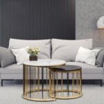 Coffee Table for Home Decor – Marble Top Coffee Table for Living Room | Stainless Steel Coffee Table