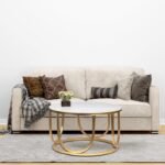 Modern Coffee Table Design for Living Room – Marble Top Coffee Table in Stainless Steel