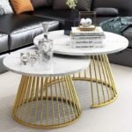 Coffee Table for Balcony – Luxury Centre Table for Living Room | Golden Coffee Table Design